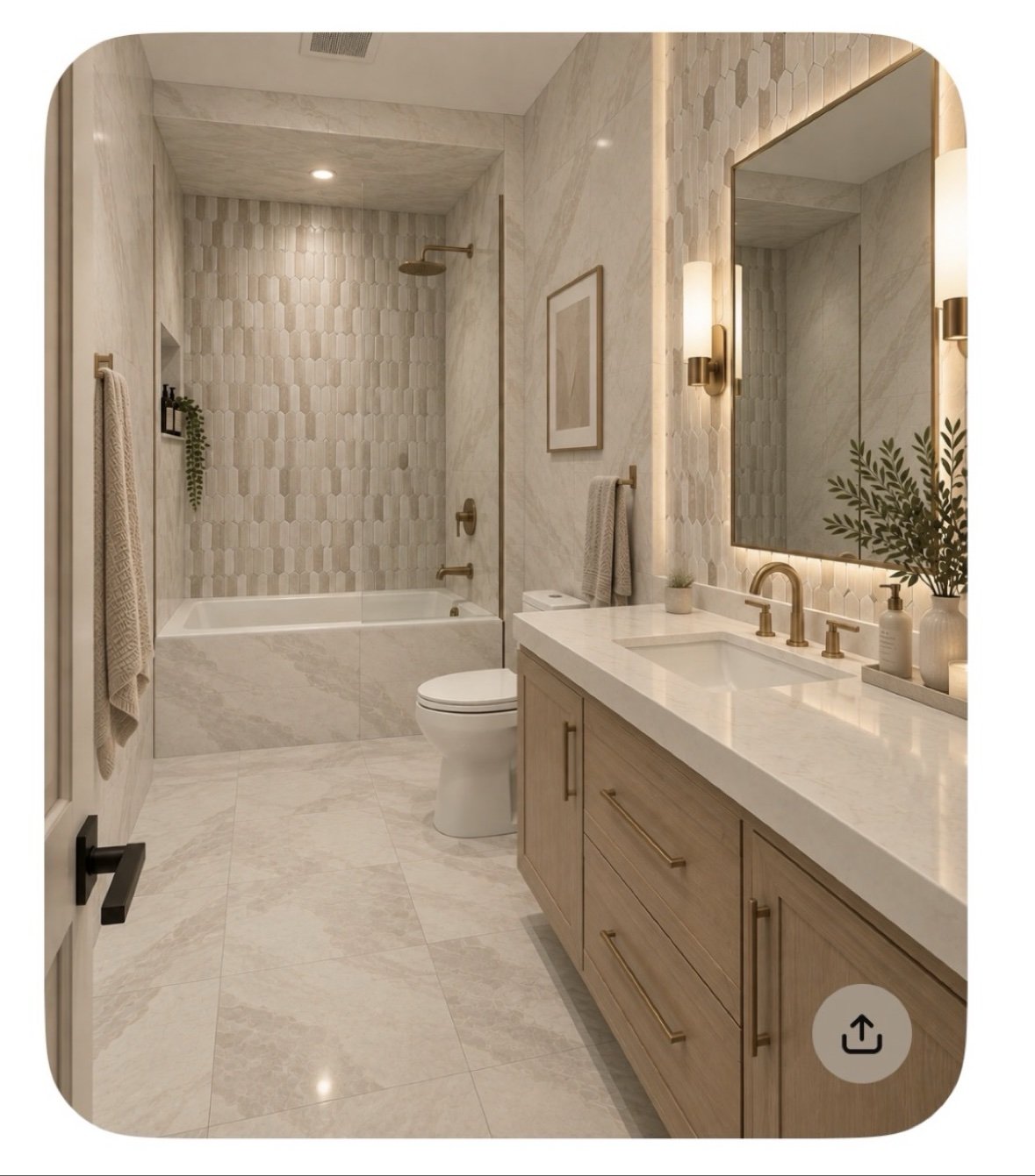 Tub and shower combination remodel